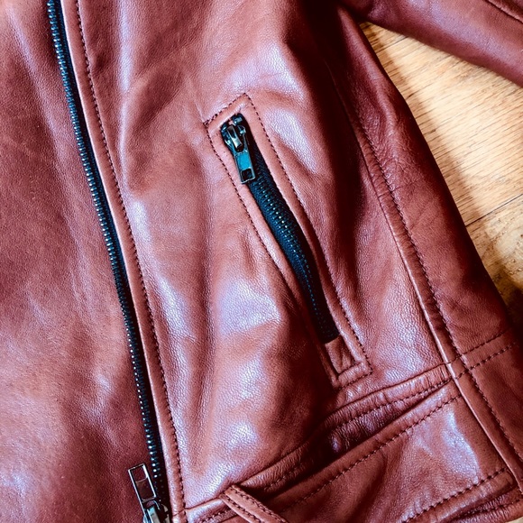 Soia & Kyo Leather Jacket Size XS In Camel - Picture 2 of 5